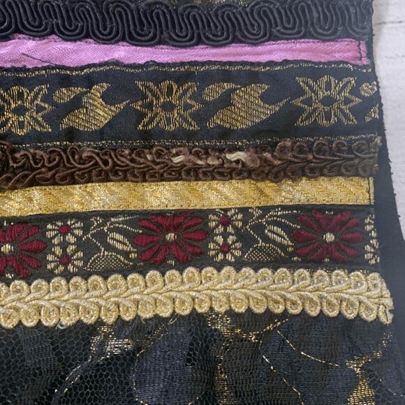 Vintage Contempo Casuals Tapestry Waistcoat Vest Black Gold Red Purple Cropped - Picture 9 of 12
